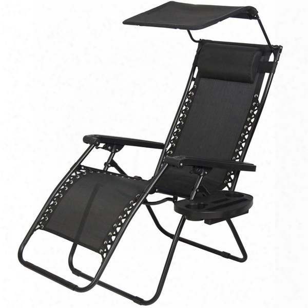 New Zero Gravity Chair Lounge Patio Chairs Outdoor With Canopy Cup Holder