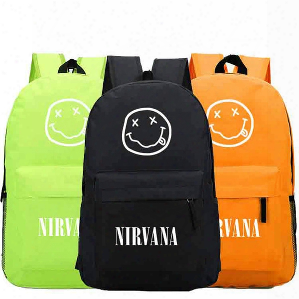 Nirvana Backpack Free Shipping Day Pack Rock Band School Bag Music Packsack Quality Rucksack Sport Schoolbag Outdoor Daypack