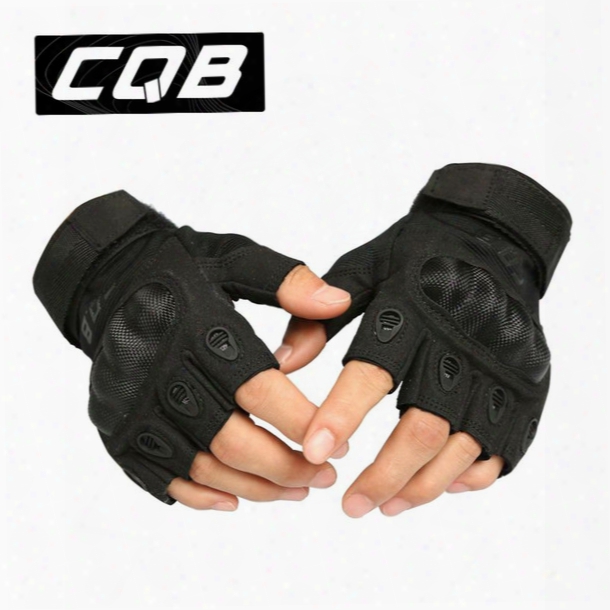 Outdoor Hiking Tactical Gloves Semi-finger Carbon Fiber Tortoise Shell Slip-resistant Gloves Military Combat Gloves