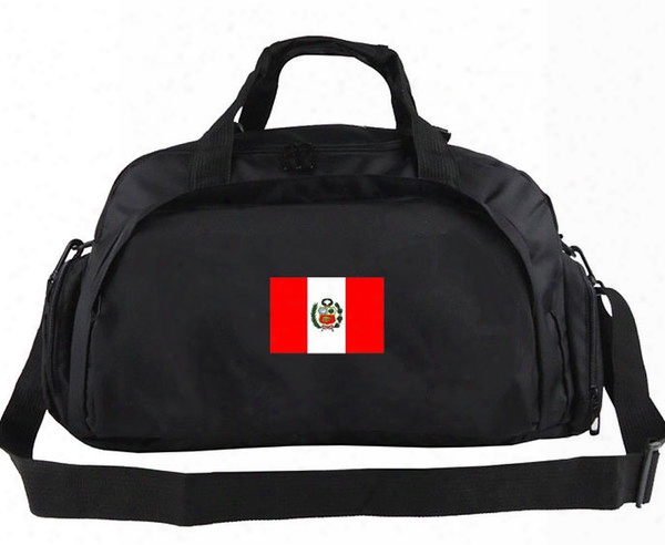 Peru Duffel Bag Team Keeping Fit Tote Fitness Backpack Football Luggage Sport Shoulder Duffle Outdoor Sling Pack