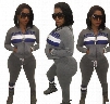 new Sports Suit Jogging Suits For Women Outdoor stripe Sportwear Hooded coat+ Sweatpants Costume 2 piece Set ladies Gym Clothing Tracksuits