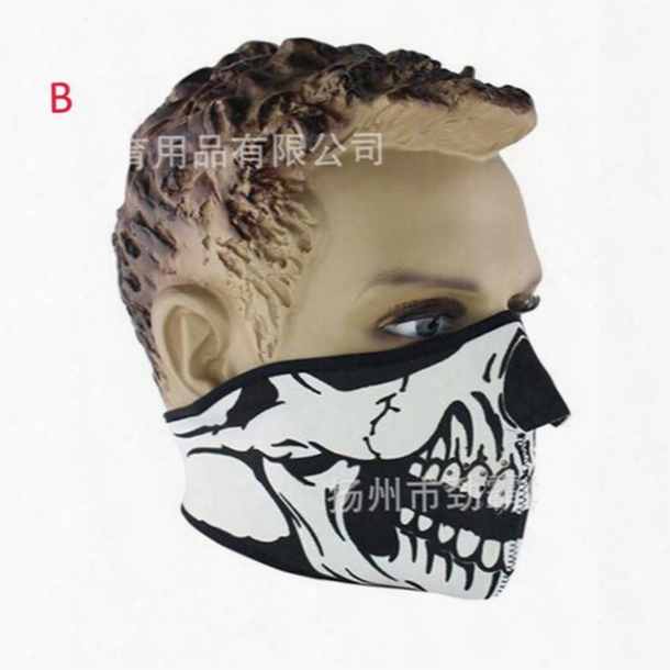Skull Face Masks Halloween Costume Party Half Face Mask Women Mans Outdoor Sport Neck Warmer Cycling Bike Bicycle Riding Face Mask
