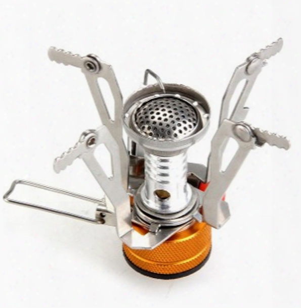 Stainless Steel Electronic Strike Fire Ignitor Stove For Camping Picnic Cookout Burner Outdoor Camping Portable Gas Stove