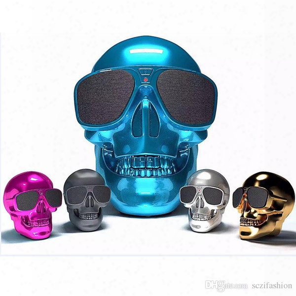 Super Skull Head Bluetooth Speaker Outdoor Portable Speaker Wireless Mini Speaker Mega Bass 3d Hand-free Audio Player