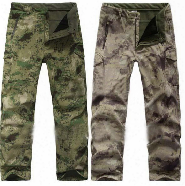 Tactical Winter V 4.0 Tad Waterproof Softshell Camouflage Pants Outdoors Army Shark Skin Sports Thermal Waterproof Fleece Trouser