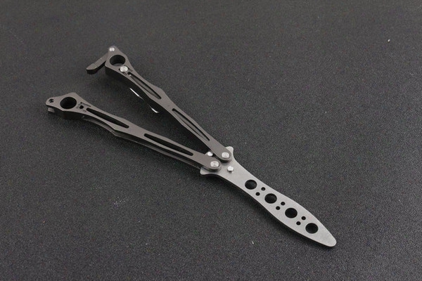 Top Quality Balisong Flail Knife 440c 58hrc Blade Steel Handle Outdoor Trainer Knife Edc Pocket Practice Knives With Nylon Sheath