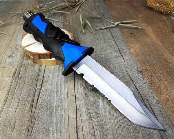 Usa Leggings Diving Saber Outdoor High Hardness Edc Fishing Self-defense Hiking Tactical Combat Hunting Fixed Blade Knife 1pcs Free Shipping