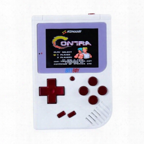 White Bittboy Fc Mini Handheld Yellow Game Gaming Console 2.2 Inch Ips Display Screen Built In 300 Games