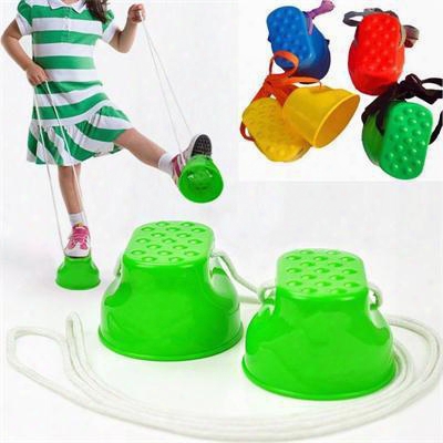 Wholesale- 1 Par Plastic Walk Stilt-bird Jummp Outdoor Fun Sports Balance Training Toy