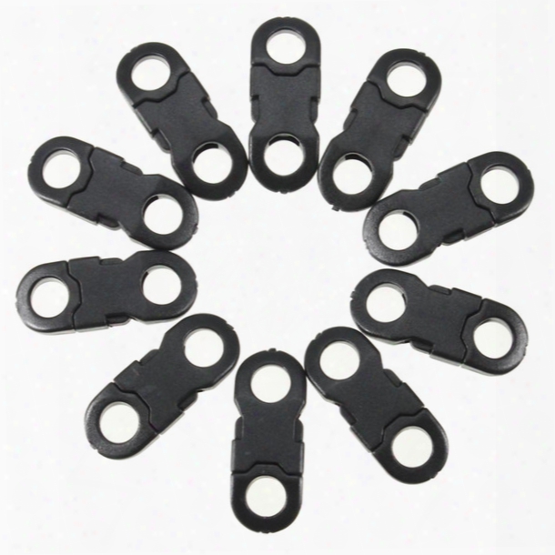 Wholesale-10pcs/lot Black Plastic Buckles For Paracord Bracelets Curved Side Release Buckles