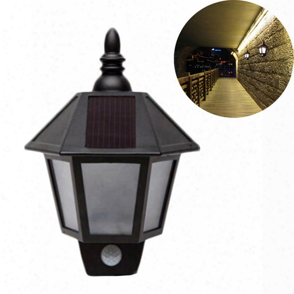 Wholesale- 28x20cn Pir Motion Detector Door Wall Light Led Solar Lamp Waterproof Solar Light Outdoor Wall Lamp Security Spot Lighting