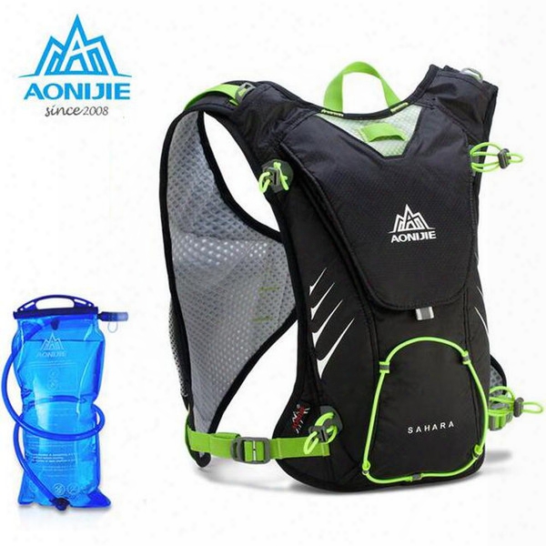 Wholesale- Aonijie 8l Backpack Outdoor Sports Racksack Maratho Hydration Bladder Water Bag For Outdoor Cycling Camping Hiking