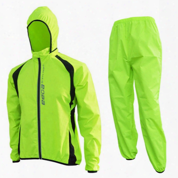 Wholesale-breathable Windproof Cycling Jacket Jersey/reflective Mtb Bike Rain Coat Pants /waterproof Outdoor Clothes Bicycle Raincoat Set