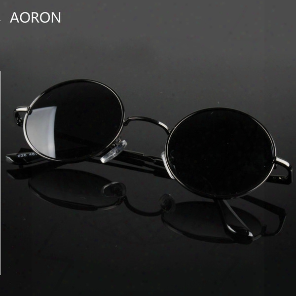 Wholesale Gohtic Steampunk Men Polarized Sunglasses Factory Outlet Round Circle Outdoor Sun Glasses Retro Vintage Eyewear Googgle New