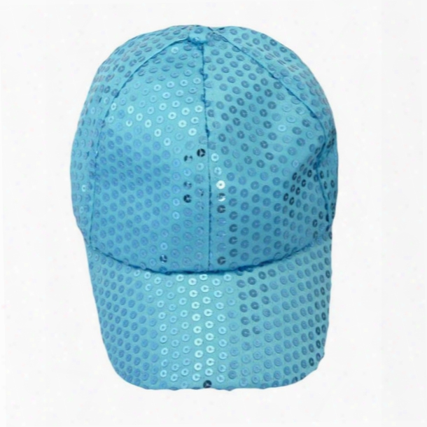 Wholesale- High Quality 2017 Fashion Autumn Summer Ht Outdoor Sequins Shine Baseball Cap Protect Eyes Beautiful Girl Cap Dropshiping