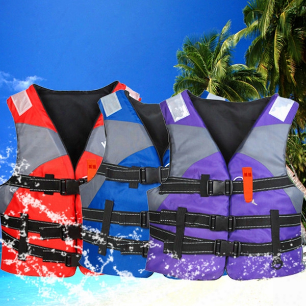 Wholesale- High Quality Outdoor Professional Swimwear Foam Life Vest Adult Kids Water Sport Survival Dedicate D Life Jacket Swimming Jackets