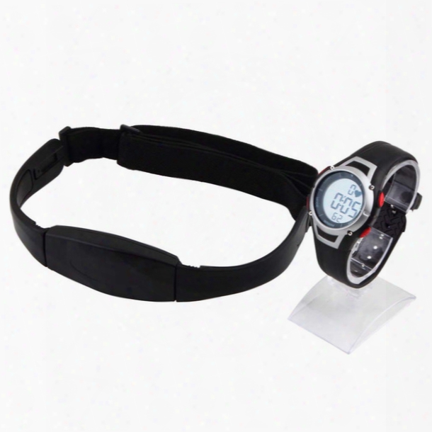 Wholesale- Hot 1pcs New Heart Rate Monitor Sport Fitness Watch Favor Outdoor Cycling Sport Waterproof Wireless With Chest Strap