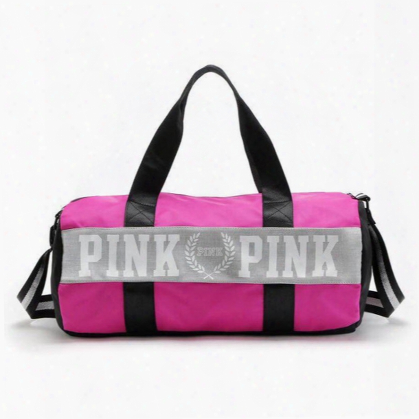 Wholesale Hot 2017 Large Capacity Popular Outdoor Pink Training Bag Men Canvas Travel Sports Bag Collection Gym Bag Free Shipping