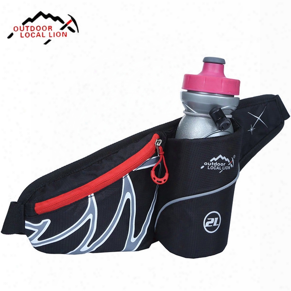 Wholesale- Outdoor Travel Running Sport Waist Pack Water Lightweight Belt Bag Multifunction Men Wpmen Fanny Pack With Bottle Holder