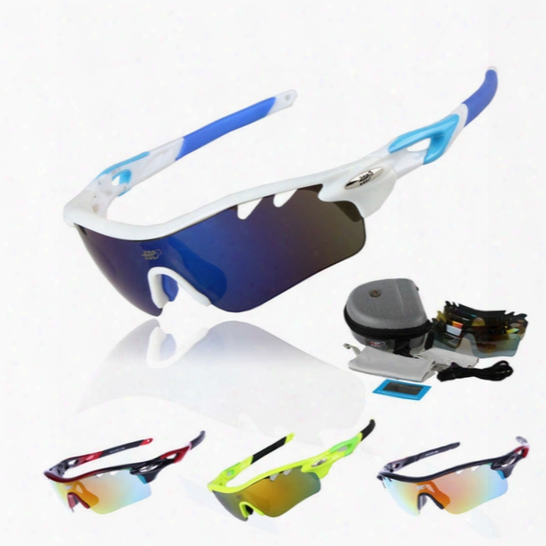 Wholesale-professional Polarized Cycling Glasses Bike Goggles Radarlock Outdoor Sports Sunglasses Uv 400 With 5 Lens Tr90 Sts801 4 Color