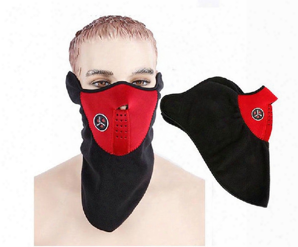 Wholesale- Windproof Bike Bicycle Cycling Snowboard Outdoor Masks Dustproof Neoprene Neck Warm Half Face Mask Winter Sport Accessories