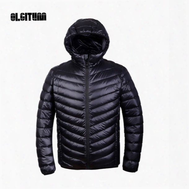 Wholesale- Winterr Men Ultralight Jacket 95% Duck Down Jacket Men Down Jacket Outdoors Collar Winter Parka Coat