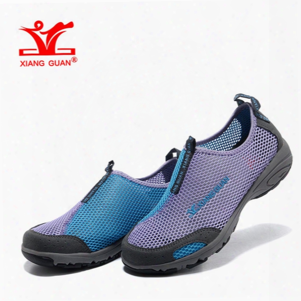 Woman Beach Upstream Shoes For Women Trekking Loafers Water Sports Boating Wading Leisure Shoe 2017 Mesh Breathable Outdo Or Walking Sneakers
