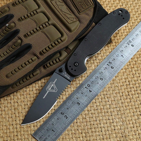 10 Colors Large Ontario Rat Tactical Folding Knife Aus-8 Blade G10 Handle Outdoor Gear Camping Hunting Survival Pocket Knives Edc Tools