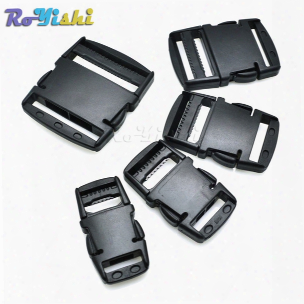 10pcs/lot Webbing Size 20mm 25mm 32mm 38mm 50mm Plastic Side Release Bump Buckle For Backpack Straps Luggage Outdoor Sports Bag