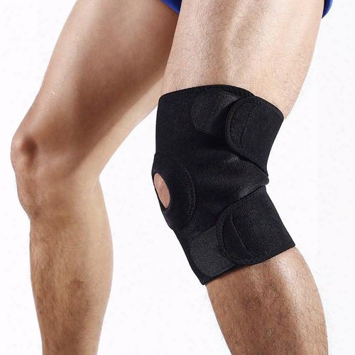 1pc Outdoor Sports Cycling Leg Knee Support Brace Wrap Protector Safety Knee Pads Hookk And Loop Closure Adjustable