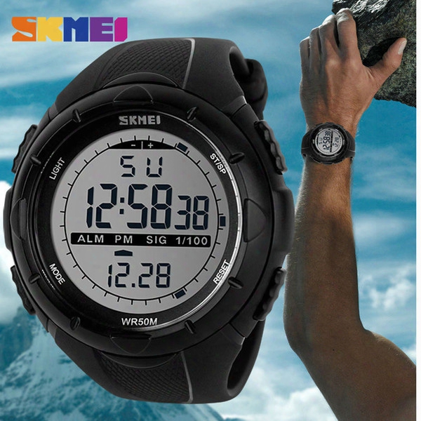 2017 Fashion Brand New Men Led Digital Military Watch 50m Waterproof Sports Watches Fashion Outdoor Wristwatches Relogio Masculino 1025