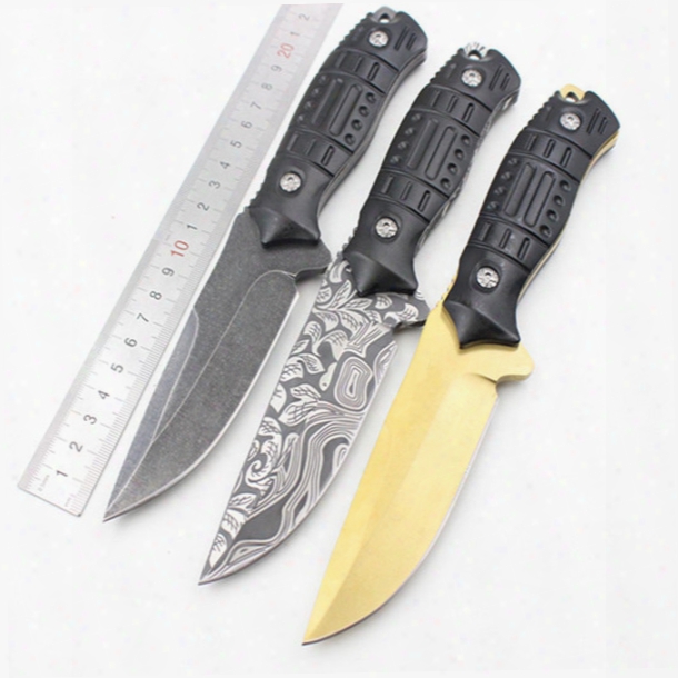 217 New Outdoor Self-defense Field High Hardness Sharp Straight Knife Straight Wilderness Non-folding Knife Keel One Tool