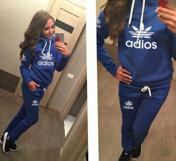 2017new Hot Sale Spring New Hoodies Suit Women&#039;s Fashion Tracksuits Sweatshirts Set Casual Cotton Pullover Sportswear Outdoor Plus Size