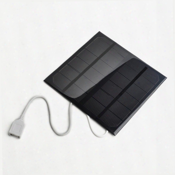 6v 3w 580-600ma Solar Panel Usb 2.0 Solar Battery Charger Solar For Iphone Mp3 Mp4 Pda Black Outdoor Power Supply