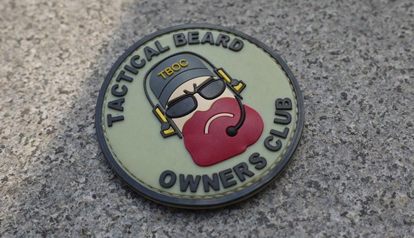 Badge Edc Gear 6 Pcs/lot Tactical Beard Owner Club &quot;beard Man&quot; Armband Morale Plastic Patch Four Colors To Choosee