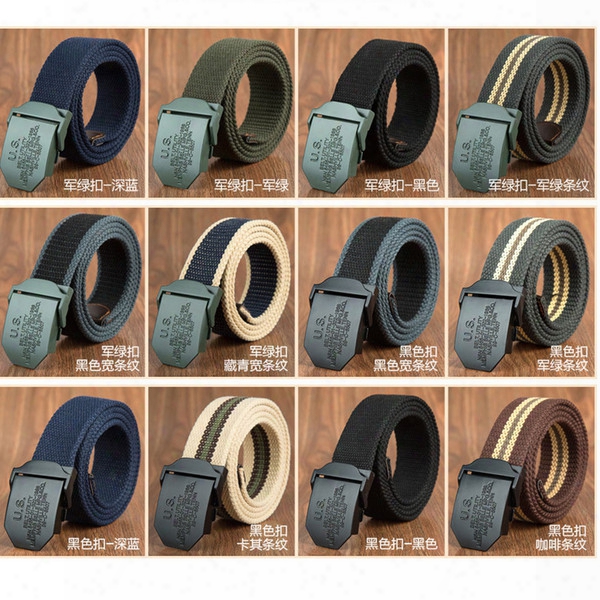 Belts For Men Us World War Ii Outdoor Military Thick Cotton Webbing Straps Mens Designer Bels Luxury High Quality Belts For Men And Women