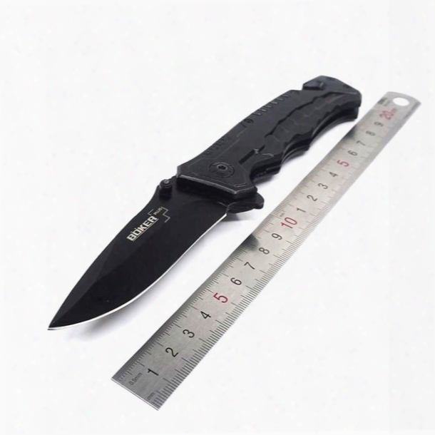 Boker Auto Classic Folding Tactical Knife Black Cobra Design Stainless Steel Blade Aluminum Handle Hunting Outdoor Survival Camping Knives