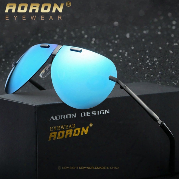 Brand Portable Folded Mens Polarized Sunglasses Outdoor Sports Sun Glasses For Men Fashion Colorful Lens Blue Film Driving Eyewear Glasses
