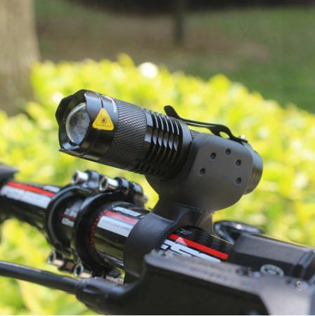 Cree Q5 250 Lumen Led Outdoor Riding Cycling Bike Bicycle Head Front Light Flashight + Mount