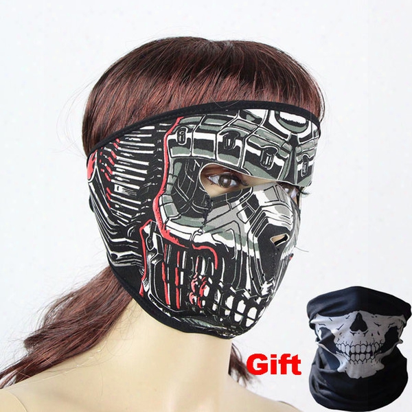 Halloween Designed Ghost Party Face Mask Skull Masks Outdoor Hat Cycling Bike Motorcycle Ski Skiing Windproof Costume Neoprene Face Mask New