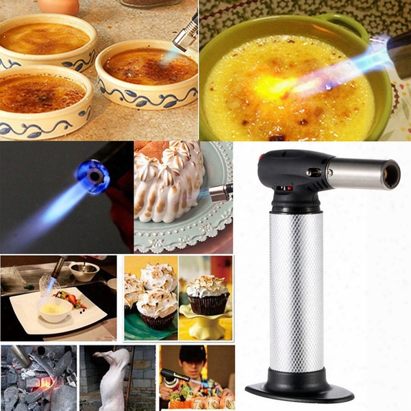 Handheld Blowtorch Professional Chef&#039;s Torch Portable Outdoor Flame Gun Camping Gas Torch Flame Thrower Burner Welding Gun Butane E1443