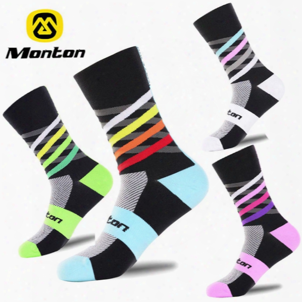 Hot Sale Monton Unisex Sport Cycling Socks High Elasticity Outdoor Sports Wearproof Socks Deodorization Breathable For 4 Color Optional Ciyu