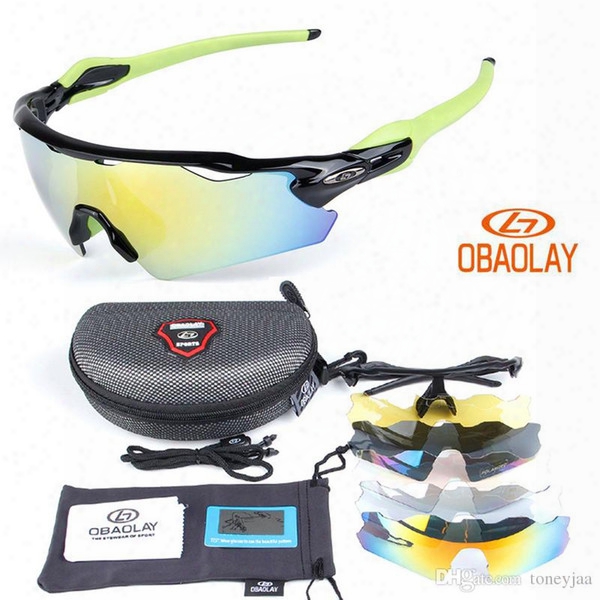Hot Sale Obaolay Polarized Cycling Sunglasses Men Ev Ciclismo Occhiali Bike Eyewear Cycling Goggles Uv400 Fashion Sunglass With 5 Lens