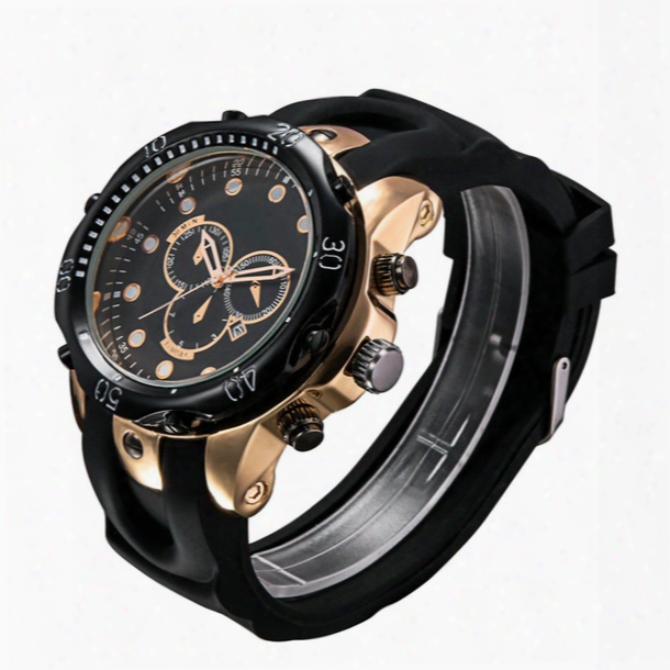 Men Quartz Watches Luxury Brand Outdoor Man Sports Big Watch 3 Eyes Wristwatch Automatic Date 2017 Hot Sale