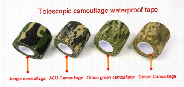 Mix Color Self Adhessive Elastic Bandage Army Camo Envelop Rifle Shooting Hunting Camouflage Cohesive Tape 4.5m