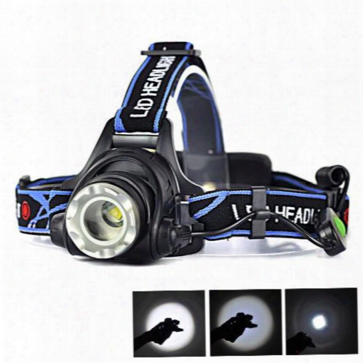 New 12w 5000lm Xm-l T6 Led Zoomable Headlight Headlamp Head Torch Flash Light Outdoor Sports&camping & Hiking& Hunting