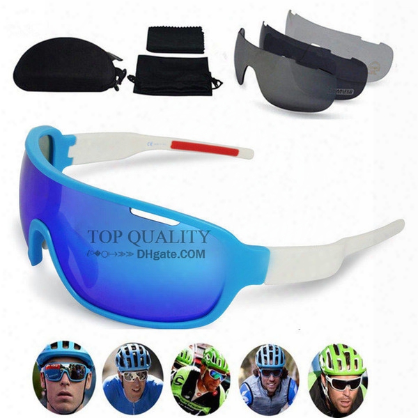 New 4 Lens Poc Bike Glasses Anti-fog Cycling Bici Velo Eyewear Do Blade Bicycle Sunglasses Bike Casual Goggles Outdoor Sports Cycling