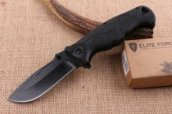 Newest Elite Force Titanium Tactical Folding Knife 8cr18mov 57hrc Fast Open Outdoor Camping Hunting Survival Pocket Knife Utility Edc