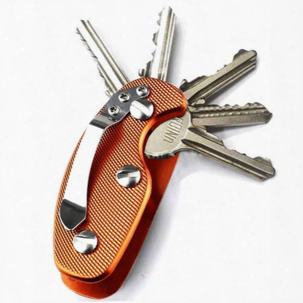 Outdoor Portable Smart Aluminum Key Holder Organizer Clip Folder Key Ring Key-chain Case Pocket Mini Tools B108q