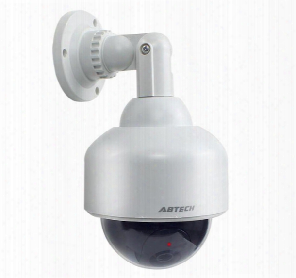 P2100 Dummy Surveillance Security Simulation Cctv Wireless Speed Dome Fake Camera Indour Outdoor With Led Light Look Real